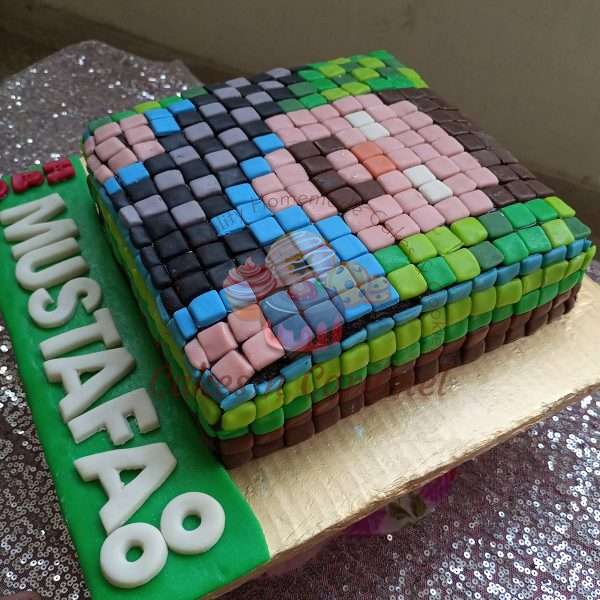 Minecraft themed cake I made for a kid's birthday party : r/cakedecorating